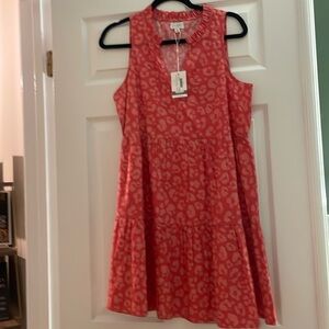Beautiful brand new pink animal print MudPie dress
